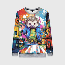 Свитшот женский Городской ёжик, цвет: 3D-меланж