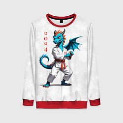 Свитшот женский Дракон на спорте 2024, цвет: 3D-красный
