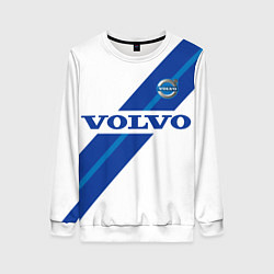 Свитшот женский Volvo - white and blue, цвет: 3D-белый