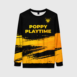 Свитшот женский Poppy Playtime - gold gradient посередине, цвет: 3D-черный