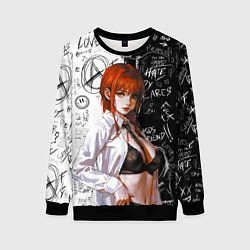 Свитшот женский Makima - Chainsaw man, цвет: 3D-черный