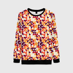 Свитшот женский Паттерн в стиле баухаус, цвет: 3D-черный