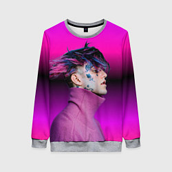 Свитшот женский Lil Peep фиолетовый лук, цвет: 3D-меланж