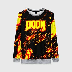 Свитшот женский Doom огненный стиль ад марса, цвет: 3D-меланж