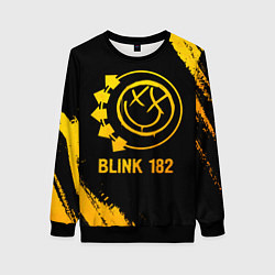 Свитшот женский Blink 182 - gold gradient, цвет: 3D-черный