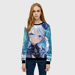 Свитшот женский Genshin Impact Furina Smile, цвет: 3D-черный — фото 2