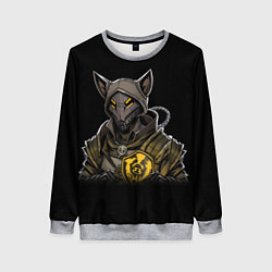 Свитшот женский Киберпанк мышь жёлтая, цвет: 3D-меланж