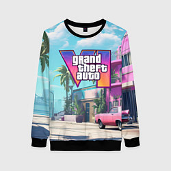 Свитшот женский GTA 6 Vice city, цвет: 3D-черный
