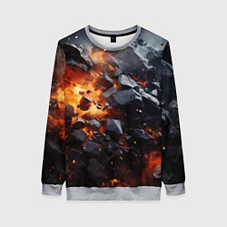 Женский свитшот Взрыв камней и плит