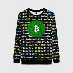 Свитшот женский Bitcoin сатоши, цвет: 3D-черный