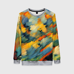 Женский свитшот Жёлтые и синие мазки