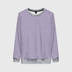 Женский свитшот Светло-сиреневый паттерн маленькие звёздочки