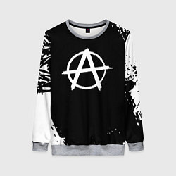 Женский свитшот Анархия белая краска