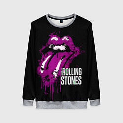 Свитшот женский The Rolling Stones - lips, цвет: 3D-меланж