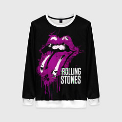 Свитшот женский The Rolling Stones - lips, цвет: 3D-белый