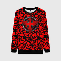 Женский свитшот Thirty Seconds to Mars skull pattern