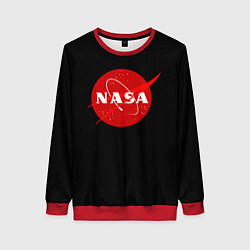 Женский свитшот NASA redlogo space usa