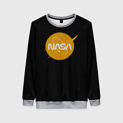 Свитшот женский NASA yellow logo, цвет: 3D-меланж