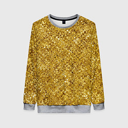 Женский свитшот Золотой волнистый с переливами