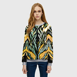 Свитшот женский Камень и жёлтый огонь, цвет: 3D-меланж — фото 2