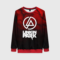 Свитшот женский Linkin park strom честер, цвет: 3D-красный