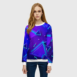 Свитшот женский Neon Pattern colored, цвет: 3D-белый — фото 2