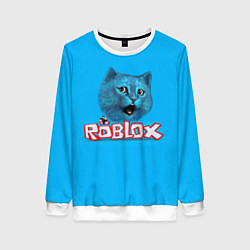 Женский свитшот Roblox синий кот