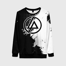 Женский свитшот Linkin park - черно-белая абстракция