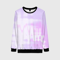 Женский свитшот Нежная светло-сиреневая абстракция тай-дай