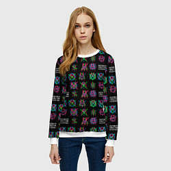 Свитшот женский Mindless Self Indulgence rock group, цвет: 3D-белый — фото 2