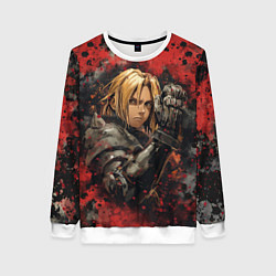 Свитшот женский Edward Elric - Fullmetal Alchemist, цвет: 3D-белый