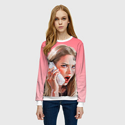 Свитшот женский Мем блондинка из фильма Дрянные девчонки, цвет: 3D-белый — фото 2