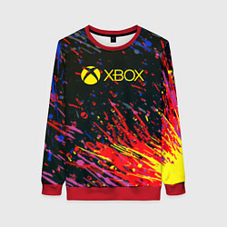 Свитшот женский Xbox краски текстура, цвет: 3D-красный