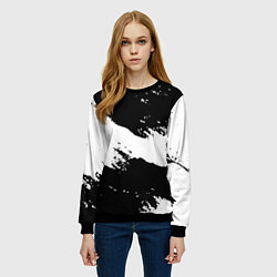 Свитшот женский Чёрнобелые краски, цвет: 3D-черный — фото 2