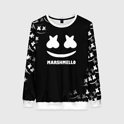 Свитшот женский Marshmello белое лого, цвет: 3D-белый