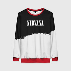 Свитшот женский Nirvana текстура, цвет: 3D-красный