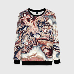 Женский свитшот Разноцветный мраморный узор