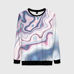 Свитшот женский Мраморные разводы, цвет: 3D-черный