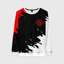 Свитшот женский Manchester United flame fc, цвет: 3D-белый