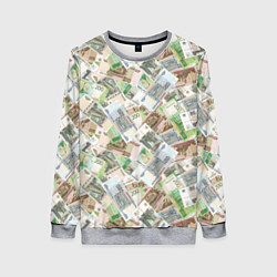 Женский свитшот Российские денежные купюры