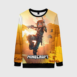 Свитшот женский Персонаж Minecraft ниндзя, цвет: 3D-черный
