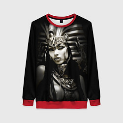 Свитшот женский Клеопатра египетская царица, цвет: 3D-красный