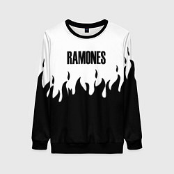 Свитшот женский Ramones fire black rock, цвет: 3D-черный