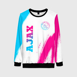 Свитшот женский Ajax neon gradient style вертикально, цвет: 3D-черный