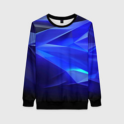 Свитшот женский Black and blue abstract background sport style, цвет: 3D-черный