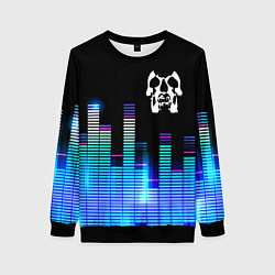 Свитшот женский Deftones эквалайзер, цвет: 3D-черный