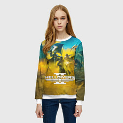 Свитшот женский Helldivers 2: Confrontation, цвет: 3D-белый — фото 2