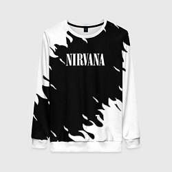 Женский свитшот Nirvana текстура огонь