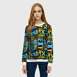 Свитшот женский Extreme sport BMX, цвет: 3D-белый — фото 2