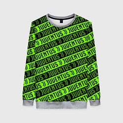 Свитшот женский Juventus green pattern sport, цвет: 3D-меланж